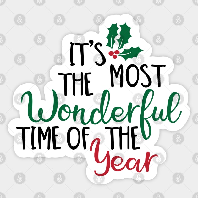 It's the most wonderful time of the year Sticker by Peach Lily Rainbow